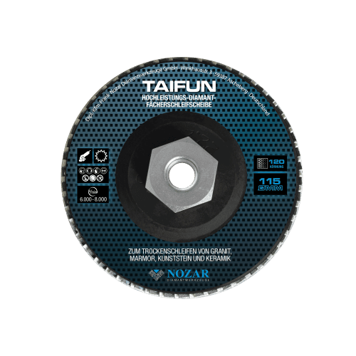 lamellenschijf K120  voor facetkant maken op keramische tegel