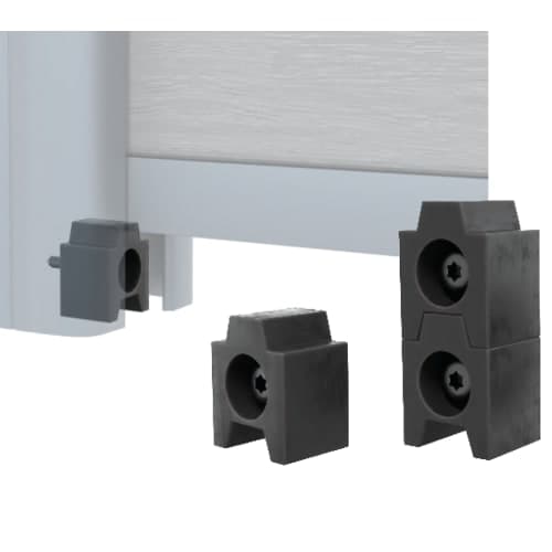 terras & trends Fence startfixering set van 10 stops & schroeven 4x19 mm zwart