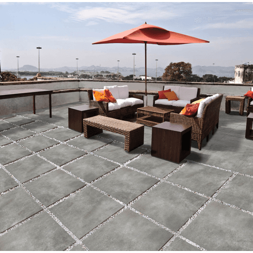 Keramiek tegel 60x60x1,8 cm emirates cool grey matt