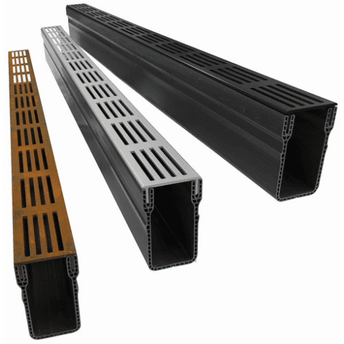 ACO slim-line goot 100 cm rvs rooster