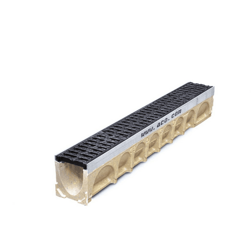 ACO multi drain D100 met gietijzer rooster 100 cm