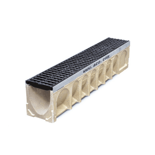 ACO multi drain D150 met gietijzer rooster 100 cm