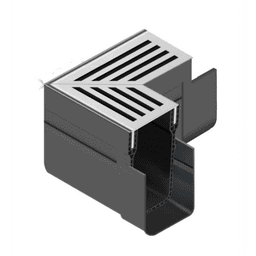 ACO slim-line hoekstuk aluminium rooster 2