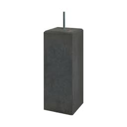 Beton Poer zwart met facet 17x17x58 cm incl. verselbare bev.plaat 1