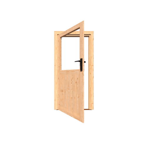 Enkele deur Linksdraaiend Glas Douglas ( losse roedes)