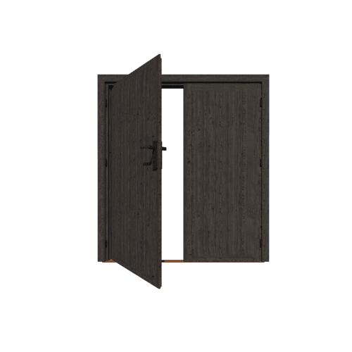 Dubbele deur Zwart Dicht