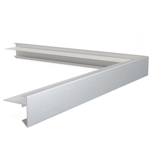 Aluminium buitenhoek zilverkleurig incl. verbindingsstuk 500x4,5x4,5 cm