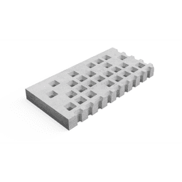 Deer Concrete Grid 125x62,5x12 cm Brutal Transition Corner L 2