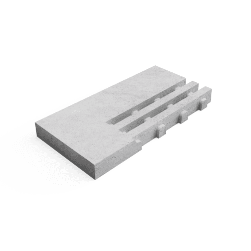 Deer Concrete Grid 125x62,5x12 cm Straight Corner L