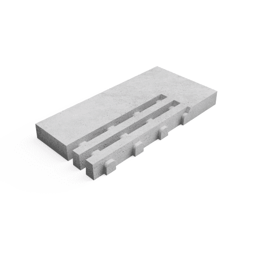 Deer Concrete Grid 125x62,5x12 cm Straight Corner R