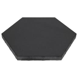 Soft Comfort Zeskant 60/52,5x30x4 cm nero 3