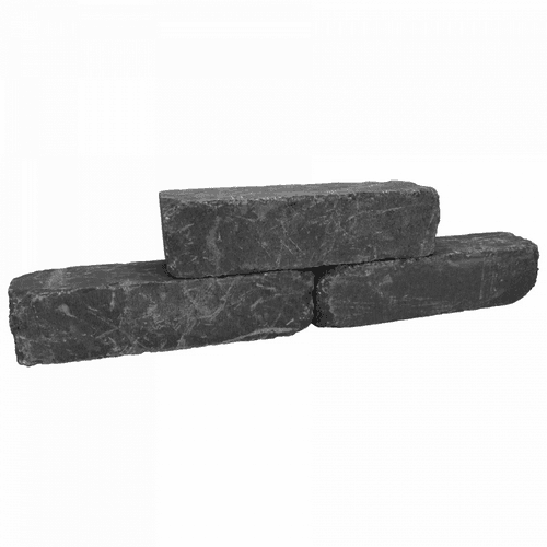 Linia excellence getrommeld 15x15x60 cm grijs/zwart