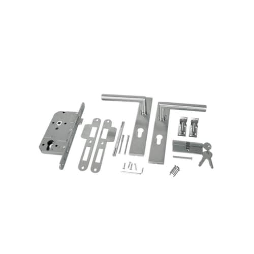 RVS luxe deurbeslagset SKG keurmerk met slotkast cilinder/slot,