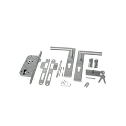 RVS luxe deurbeslagset SKG keurmerk met slotkast cilinder/slot, 1